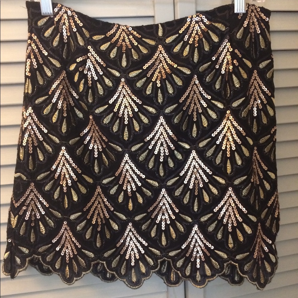 Alya Embroidered Sequin Skirt
